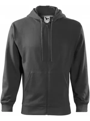 Herren-Sweatshirt MALFINI TRENDY ZIPPER 410 STAHLGRAU