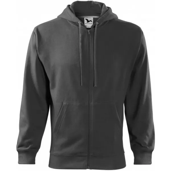  Herren-Sweatshirt MALFINI TRENDY ZIPPER 410 STAHLGRAU 