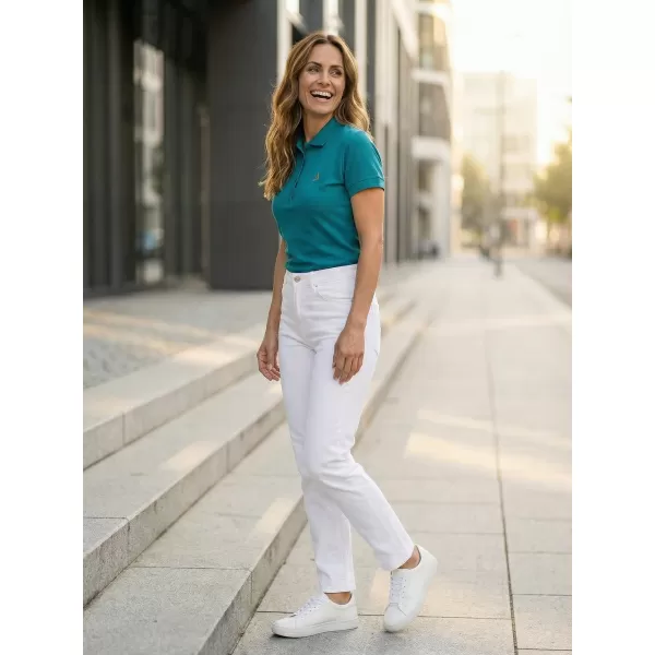  Premium-T-Shirt für Damen mit Kragen ALTISPORT ALW002210 DUNKLES TÜRKIS 