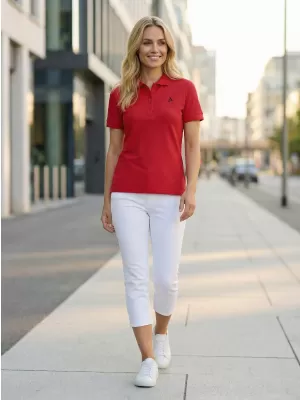 Premium-T-Shirt für Damen mit Kragen ALTISPORT ALW002210 ROT