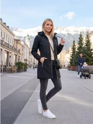 Softshell-Mantel für Damen KIXMI MALAYA SCHWARZ