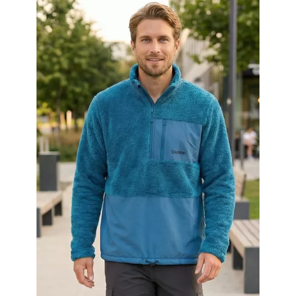  Fleece-Sweatshirt für Herren ALTISPORT HONOB MSWU307 BLAU 