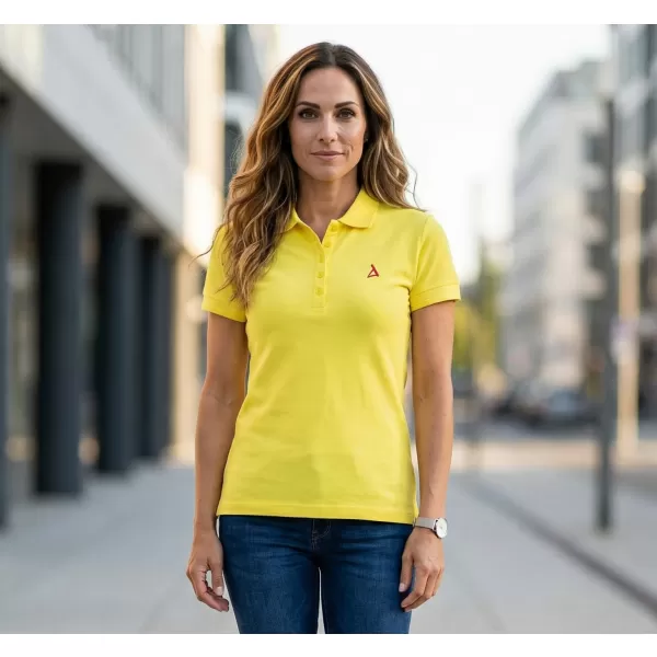  Premium-T-Shirt für Damen mit Kragen ALTISPORT ALW002210 ZITRONE 