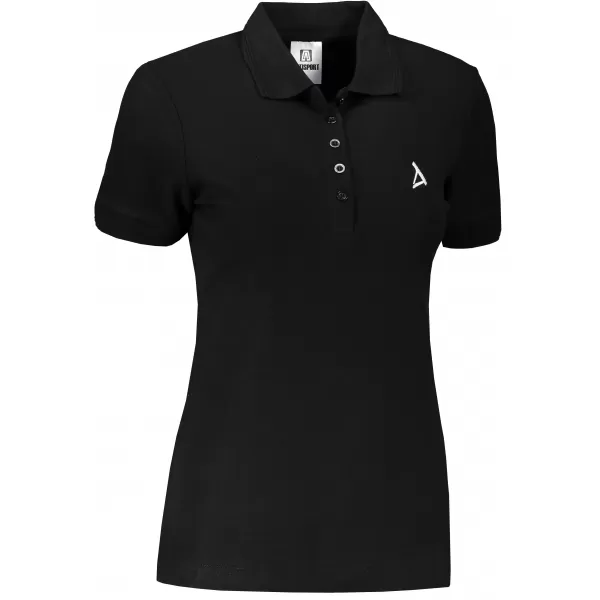  Premium-T-Shirt für Damen mit Kragen ALTISPORT ALW002210 SCHWARZ UND WEIß 