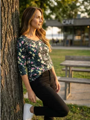Damen-T-Shirt KIXMI MENDY GRÜN
