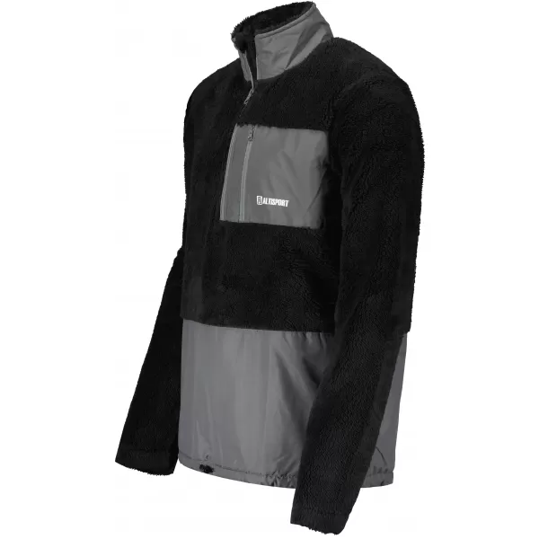 Fleece-Sweatshirt für Herren ALTISPORT HONOB MSWU307 SCHWARZ 