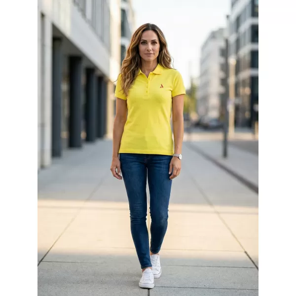  Premium-T-Shirt für Damen mit Kragen ALTISPORT ALW002210 ZITRONE 