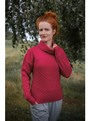 Damenpullover KIXMI MAIRIN ROT