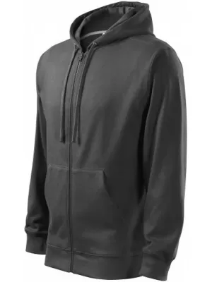 Herren-Sweatshirt MALFINI TRENDY ZIPPER 410 STAHLGRAU