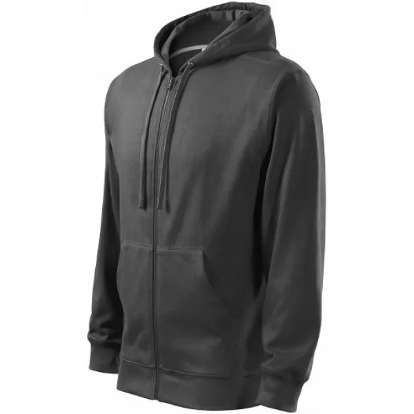  Herren-Sweatshirt MALFINI TRENDY ZIPPER 410 STAHLGRAU 