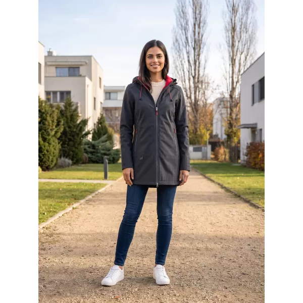  Softshell-Mantel für Damen ALTISPORT DERAURA LCTU166 DUNKELGRAU 
