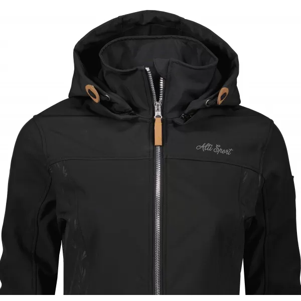  Softshell-Mantel für Damen ALTISPORT GYMA LCTU163 SCHWARZ 