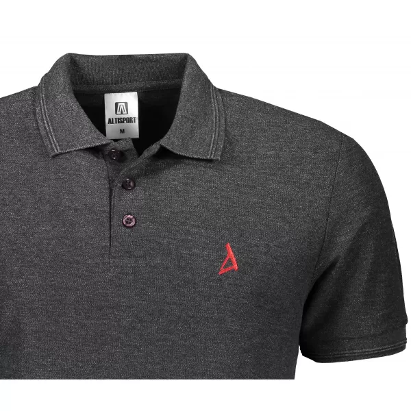  Premium-T-Shirt für Herren mit Kragen ALTISPORT ALM002203 ANTHRAZIT-HIGHLIGHT 