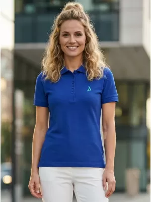 Premium-T-Shirt für Damen mit Kragen ALTISPORT ALW002210 KÖNIGSBLAU