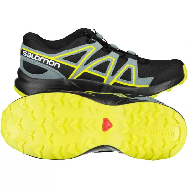  Laufschuhe SALOMON SPEEDCROSS J L41447100 SCHWARZ/SCHWARZ/GRÜN 
