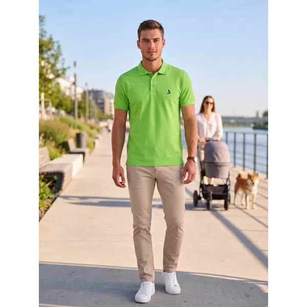  Premium-T-Shirt für Herren mit Kragen ALTISPORT ALM002203 APFELGRÜN 