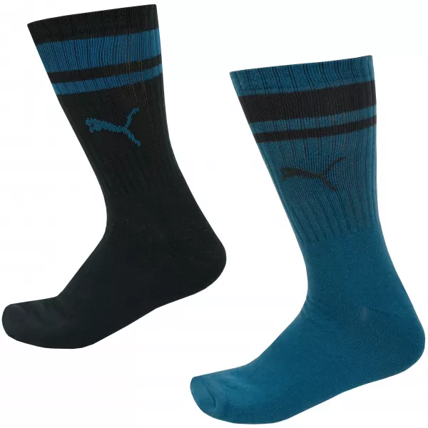  Socken PUMA CREW HERITAGE STRIPE 2P 907944-05 SCHWARZ 
