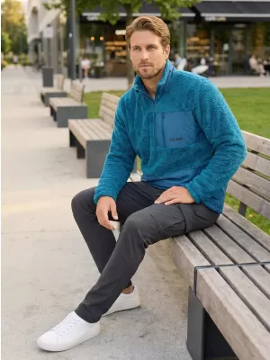 Fleece-Sweatshirt für Herren ALTISPORT HONOB MSWU307 BLAU
