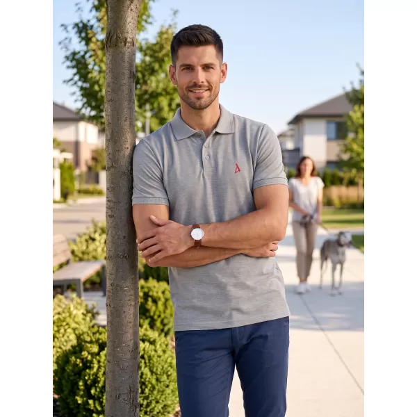  Premium-T-Shirt für Herren mit Kragen ALTISPORT ALM002203 DUNKELGRAUE HIGHLIGHTS 