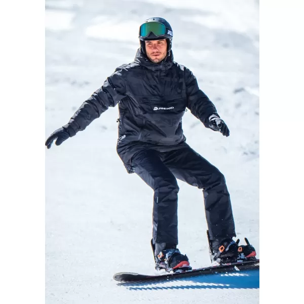  Herren Winterjacke ALPINE PRO CLOC MJCU527 SCHWARZ/GRÜN 