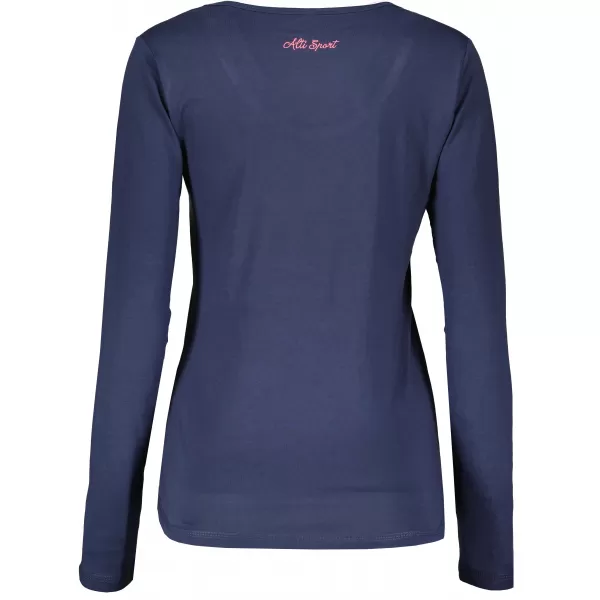  Damen-T-Shirt ALTISPORT KOLIA LTSU837 DUNKELBLAU/ROSA 