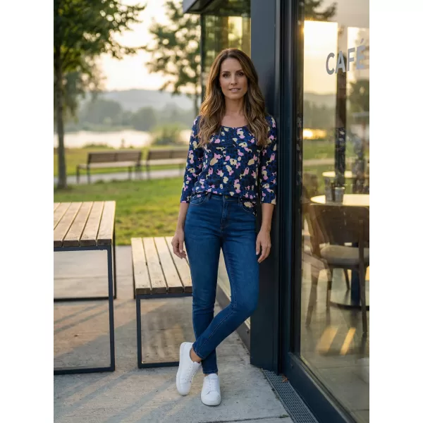  Damen-T-Shirt KIXMI MENDY DUNKELBLAU 