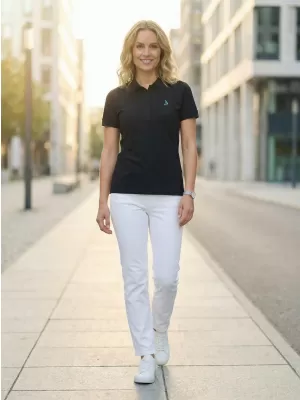 Premium-T-Shirt für Damen mit Kragen ALTISPORT ALW002210 NAVY BLAU