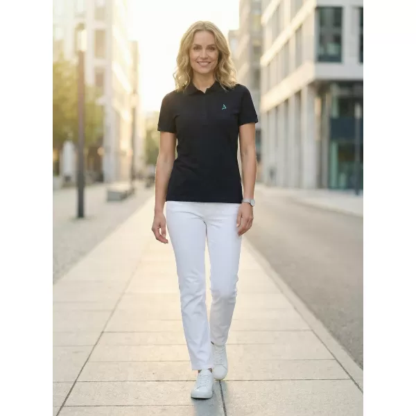  Premium-T-Shirt für Damen mit Kragen ALTISPORT ALW002210 NAVY BLAU 