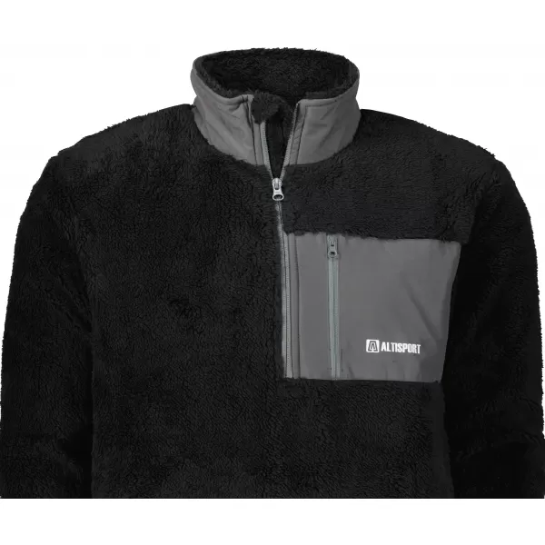  Fleece-Sweatshirt für Herren ALTISPORT HONOB MSWU307 SCHWARZ 