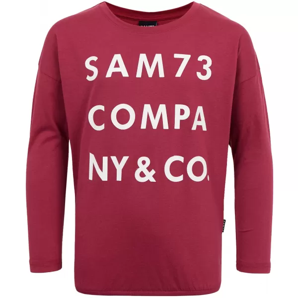  Girl's T -Shirt mit langen Ärmeln SAM 73 KAT GT 557 DUNKELROSA 