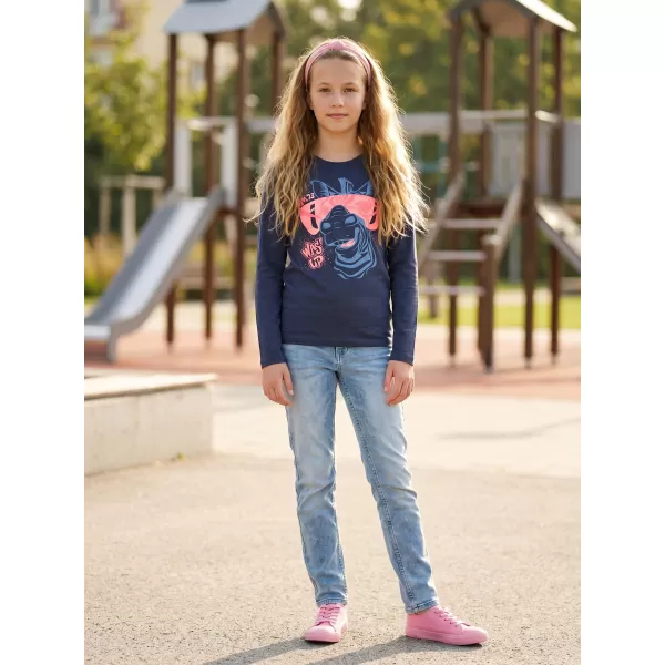 Girl's T -Shirt mit langen Ärmeln SAM 73 AGNES GT 555 BLAU 