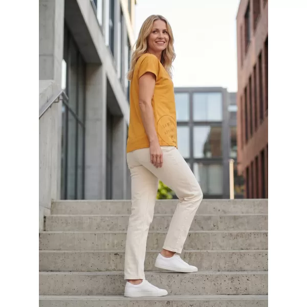  Frauen t -Shirt mit kurzen Ärmeln SAM 73 LEAH WT 828 DUNKLER OCKER 