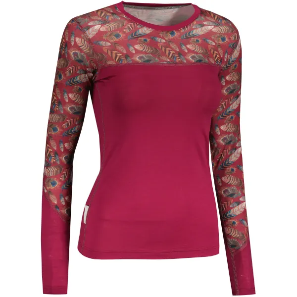  Damen-Thermoshirt SENSOR MERINO IMPRESS 21200019 LILA/FEATHER 