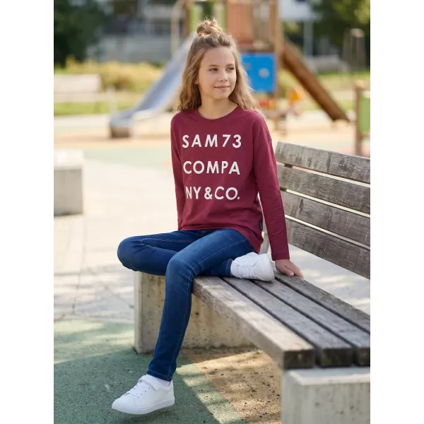  Girl's T -Shirt mit langen Ärmeln SAM 73 KAT GT 557 DUNKELROSA 
