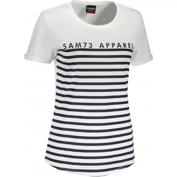  Frauen t -Shirt mit kurzen Ärmeln SAM 73 LANE WT 834 WEIß 