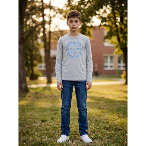  Boy T -Shirt mit langen Ärmeln SAM 73 SASHA BT 552 HELLGRAU 