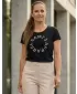 Frauen t -Shirt mit kurzen Ärmeln SAM 73 ARIAS WT 825 SCHWARZ