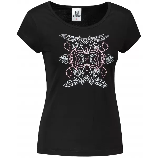  Damen-T-Shirt ALTISPORT ALW125122 SCHWARZ ROSA 