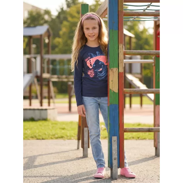  Girl's T -Shirt mit langen Ärmeln SAM 73 AGNES GT 555 BLAU 