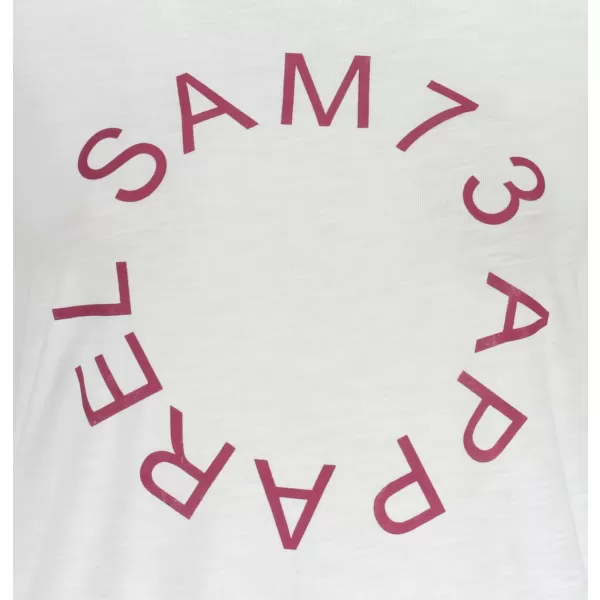  Frauen t -Shirt mit kurzen Ärmeln SAM 73 ARIAS WT 825 WEIß 