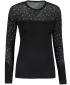 Damen-Thermoshirt SENSOR MERINO IMPRESS 19200025 SCHWARZ/PATTERN