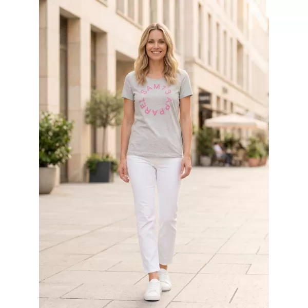  Frauen t -Shirt mit kurzen Ärmeln SAM 73 ARIAS WT 825 HELLGRAU 