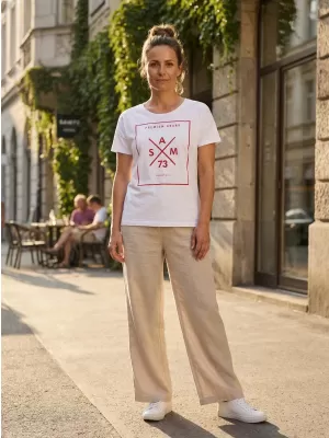 Damen-T-Shirt mit kurzen Ärmeln SAM 73 TANYA WT 826 WEIß