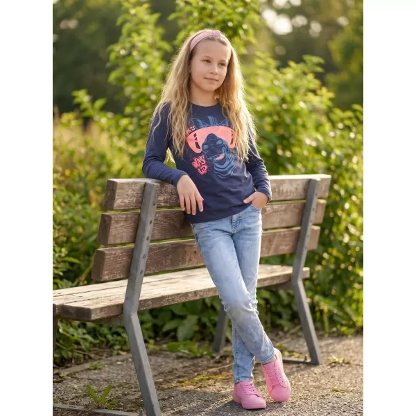  Girl's T -Shirt mit langen Ärmeln SAM 73 AGNES GT 555 BLAU 