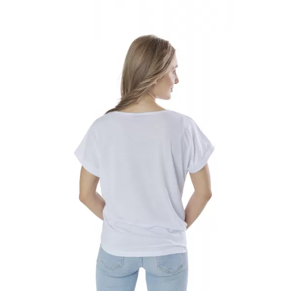  Frauen t -Shirt mit kurzen Ärmeln SAM 73 LEAH WT 828 WEIß 