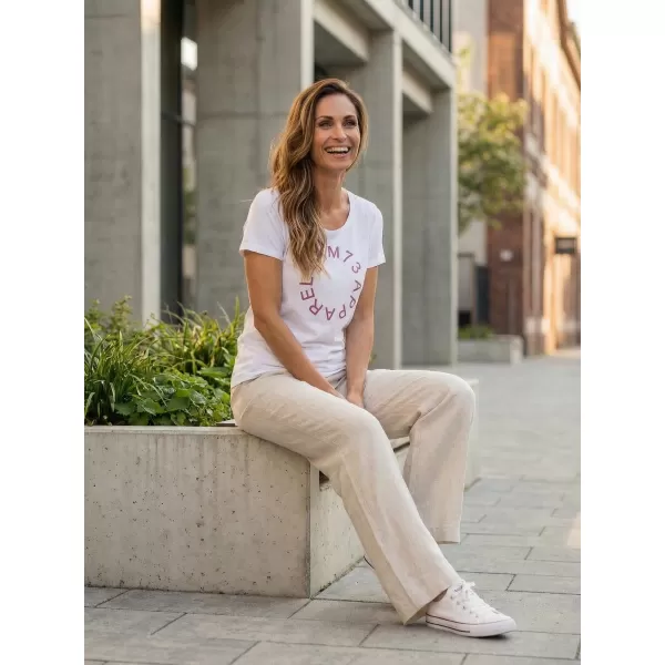  Frauen t -Shirt mit kurzen Ärmeln SAM 73 ARIAS WT 825 WEIß 