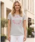 Frauen t -Shirt mit kurzen Ärmeln SAM 73 ARIAS WT 825 HELLGRAU