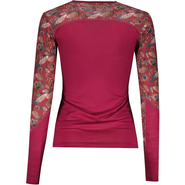  Damen-Thermoshirt SENSOR MERINO IMPRESS 21200019 LILA/FEATHER 