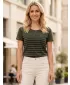 Frauen t -Shirt mit kurzen Ärmeln SAM 73 LANE WT 834 ARMEE
