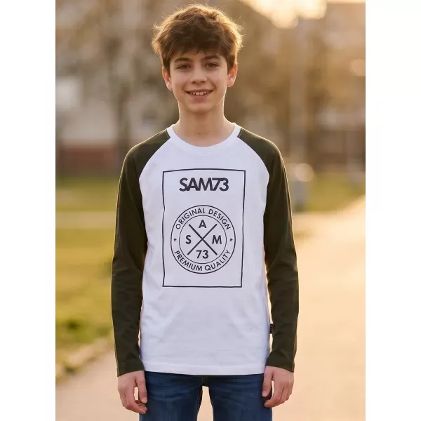  Boy T -Shirt mit langen Ärmeln SAM 73 JACK BT 553 WEIß 